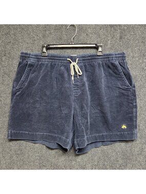 Brooks Brothers Corduroy Shorts Mens 2XL Navy Blue Cotton Stretch Casual Preppy